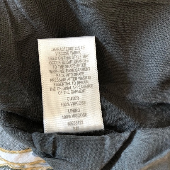 Witchery tropical botanical earth print high low hem viscose midi dress - Picture 9 of 9